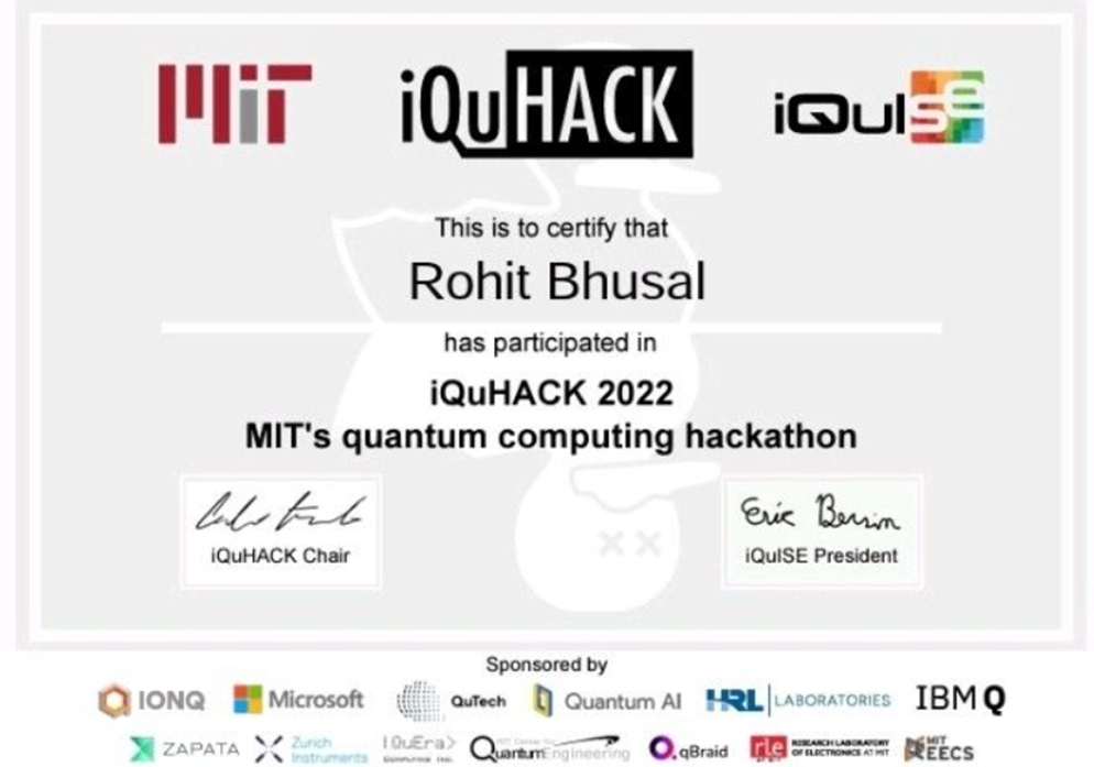 MIT Certificate